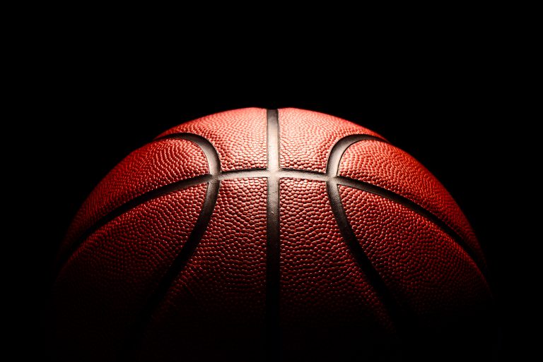 Basketball On Black Background. - Shames JCC